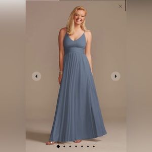 David’s Bridal CELEBRATE DB STUDIO
Mesh cross waist spaghetti strap bridesmaid